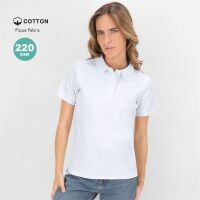 Erwachsene Frauen Weiß Polo-Shirt Koupan