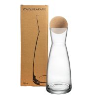 Wasserkaraffe 1L mit Korkkugel