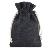 Geschenk Beutel "Jute" (schwarz)