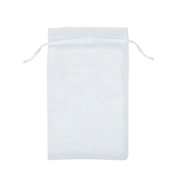 Organza Beutel 11x17,5cm (weiß)
