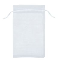 Organza Beutel 11x17,5cm (wei&szlig;)