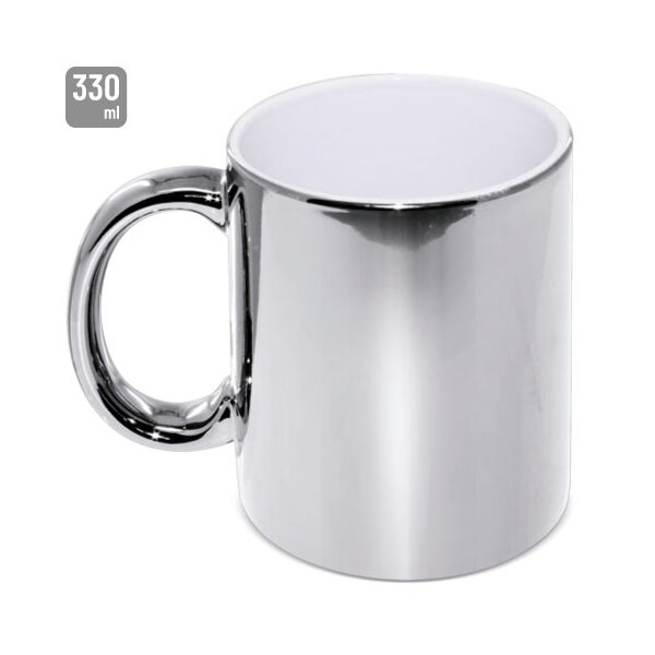 Keramiktasse "Metallicolor" 330ml (silber)