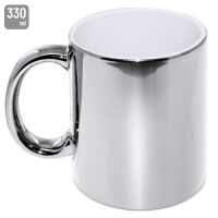 Keramiktasse "Metallicolor" 330ml (silber)
