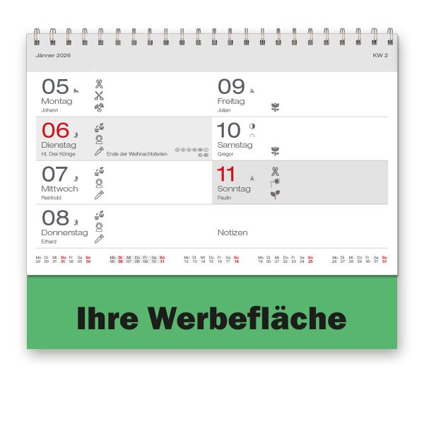 Tischkalender MIDI Mond 2026