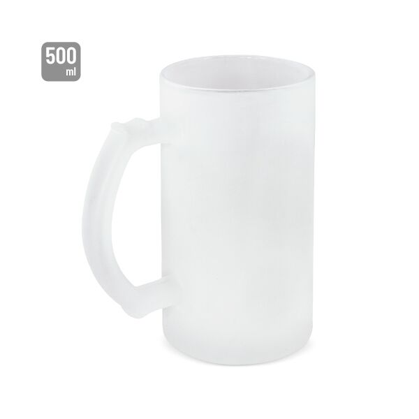 Bierkrug aus mattem Glas 0,50l