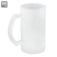 Bierkrug aus mattem Glas 0,50l