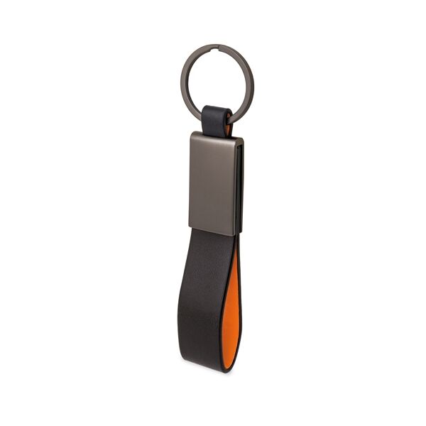 Schlüsselanhänger Gunmetal "Foxi" (orange)