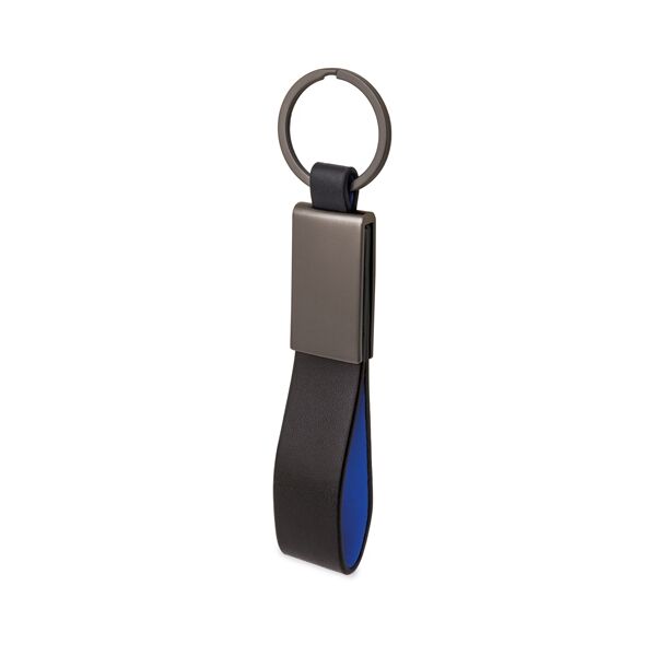 Schlüsselanhänger Gunmetal "Foxi" (royalblau)