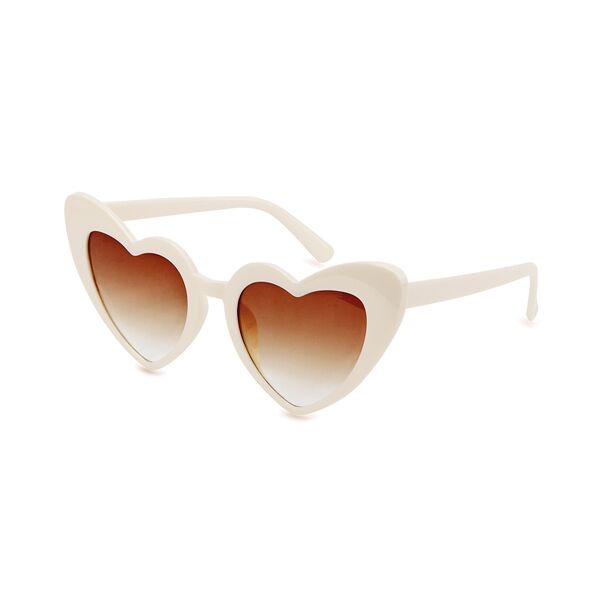 Sonnenbrille "Herz" beige