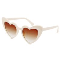Sonnenbrille "Herz" beige