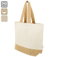 Shopper aus Jute & Baumwolle "City" 48x36x15cm
