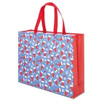 Geschenktasche Weihnachten blau (42,5x33,5x12cm)