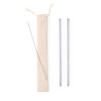 Strohhalm 2er Set aus Stahl