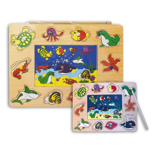 Magnet-Angelspiel mit Puzzle