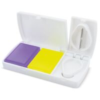 Pillendose mit Tablettenteiler 9x4,8x1,6cm