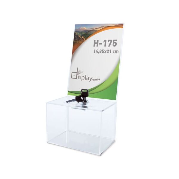 Spenden und Losbox "S" mit DIN-A4 Display