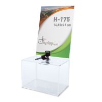 Spenden und Losbox "S" mit DIN-A4 Display