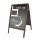 Gehwegstopper Doppelseitig Holz 57x77cm