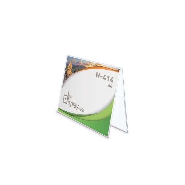 Doppelseitiger Tisch- oder Theken Aufsteller horizontal DIN-A8