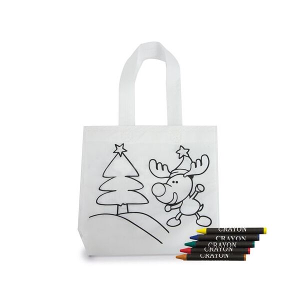Bemalbare Tragetasche X-Mas 20x22x6,5cm