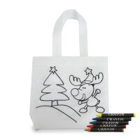 Bemalbare Tragetasche X-Mas 20x22x6,5cm