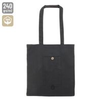 Faltbare Canvas Tasche mit Seitenfach 38x42cm