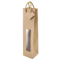 Flaschen Geschenktasche Nature Premium 9x9x38cm