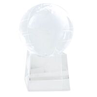 Glas-Trophäe "Weltkugel" groß