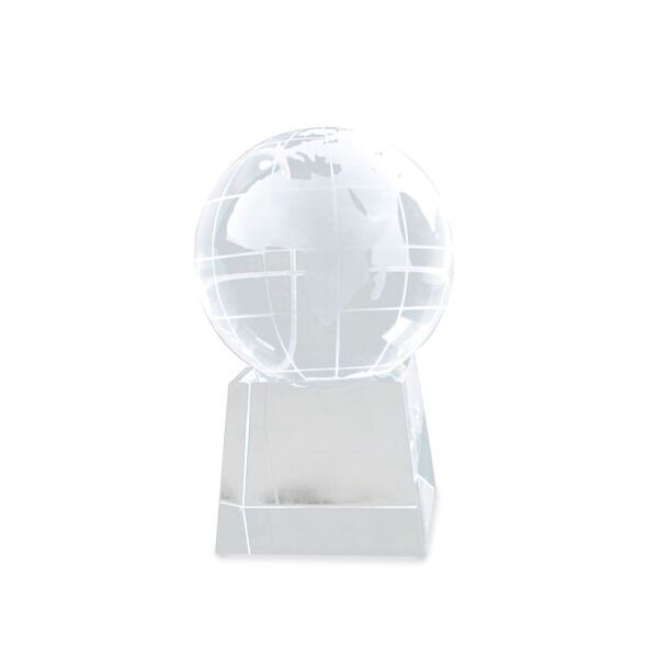 Glas-Trophäe "Weltkugel" mittel