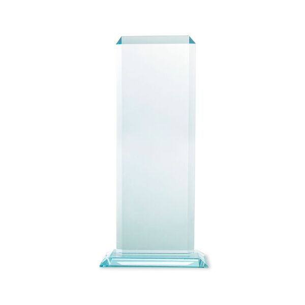 Glas Trophäe mit abgeschrägten Kanten lang