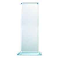 Glas Trophäe mit abgeschrägten Kanten lang