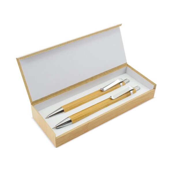 Kugelschreiber und Druckbleistift Set "Bambus"