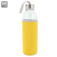 Glas Trinkflasche mit H&uuml;lle 500ml