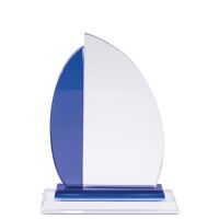 Glastroph&auml;e "Segelboot" mittel 12,8x16,3cm