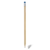 Bleistift mit farbigem Radiergummi (blau)