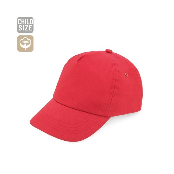 5-Panel Kinder Baseballkappe (rot)