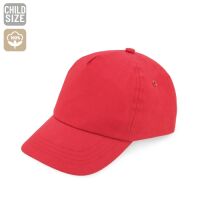 5-Panel Kinder Baseballkappe (rot)