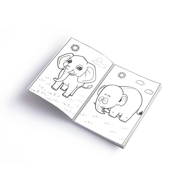 Malbuch Kunterbunte Tierwelt
