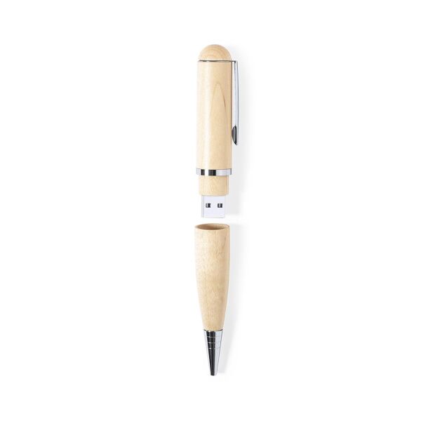 USB Stick Kugelschreiber Holz "Natureline" 16GB