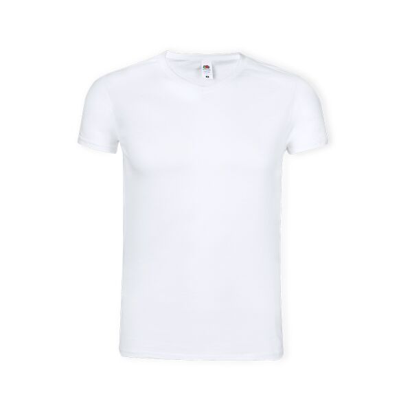 Erwachsene Weiß T-Shirt Iconic V-Neck