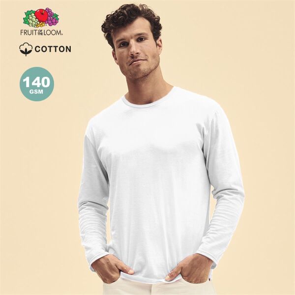 Erwachsene Weiß T-Shirt Iconic Long Sleeve T