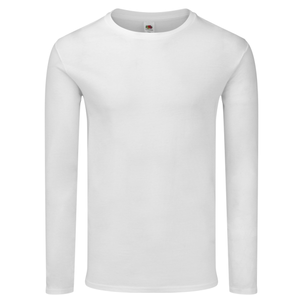 Erwachsene Weiß T-Shirt Iconic Long Sleeve T