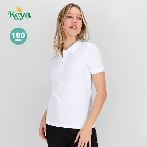 Frauen Weiß Polo-Shirt "keya" WPS180
