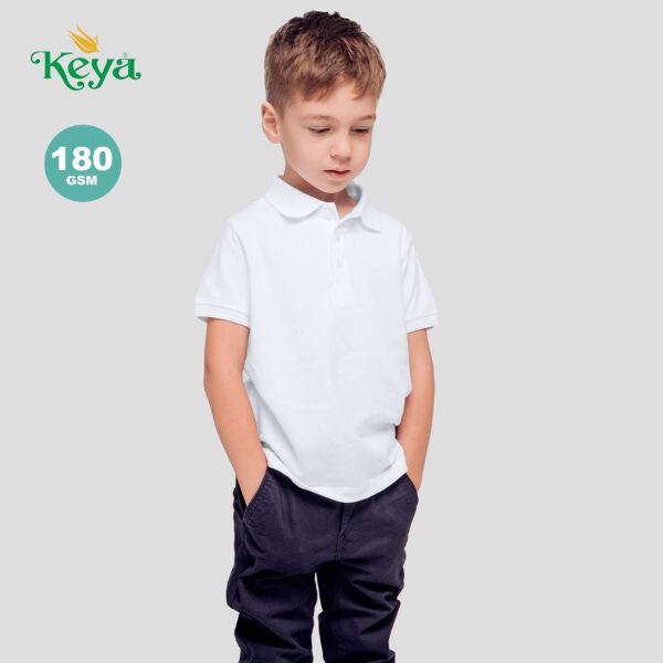 Kinder Weiß Polo-Shirt "keya" YPS180