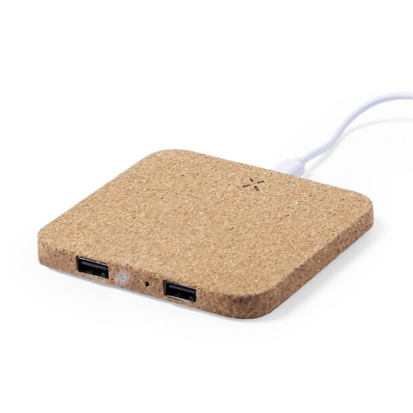 Kabelloses Ladegerät quadratisch "Natural Cork"