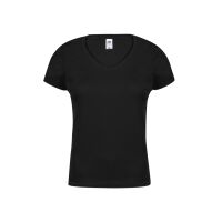 Frauen Farbe T-Shirt Iconic V-Neck (M schwarz)
