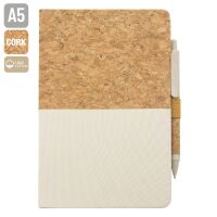 Notizbuch mit Kork-Baumwoll Einband DIN-A5