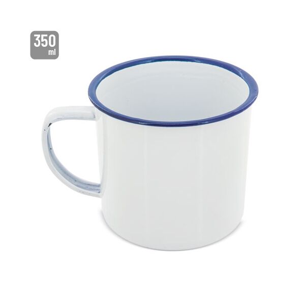 Emaille-Tasse "Retro" mit verstärktem Rand 350ml