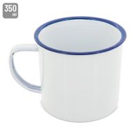 Emaille-Tasse "Retro" mit verst&auml;rktem Rand...