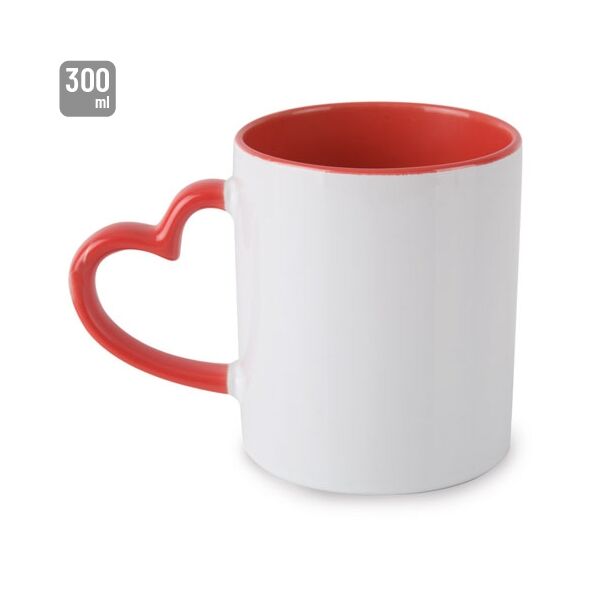 Keramiktasse Sublimation "Herz" 300ml